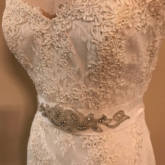 La SPOSA PRONOVIAS Belt only, MILLAR, off white, Grosgrain ribbon. - Picture 6 of 15